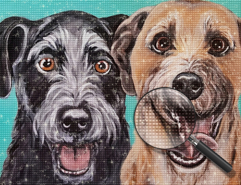 Two Fun Dogs 5D DIY Diamond Painting Kits