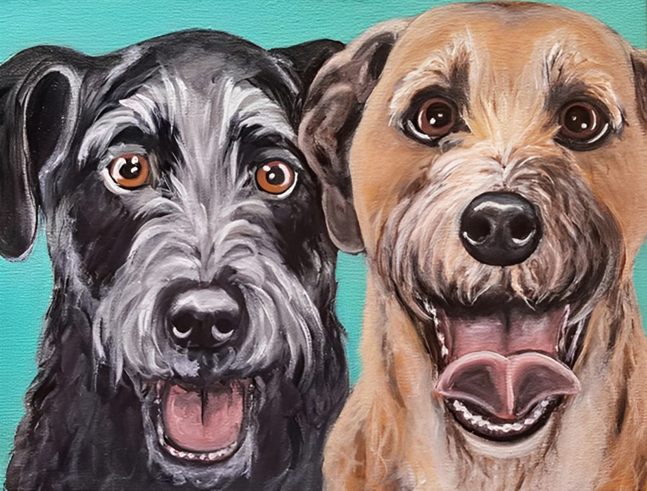 Two Fun Dogs Diamond Painting