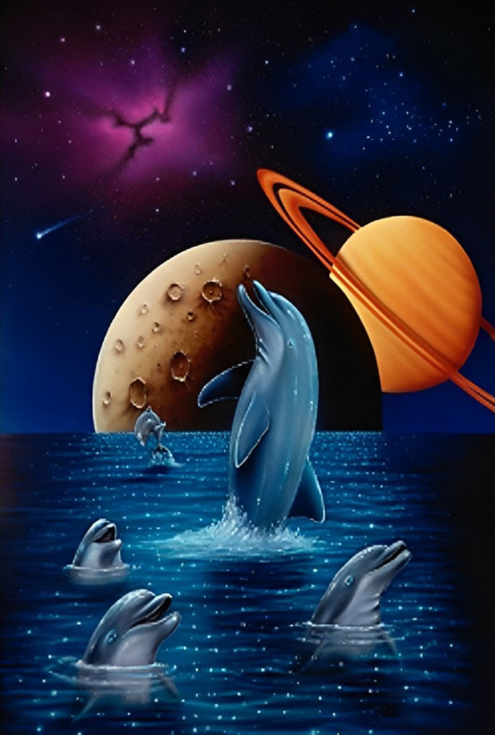 Dolphins and Jupiter Diamond Painting