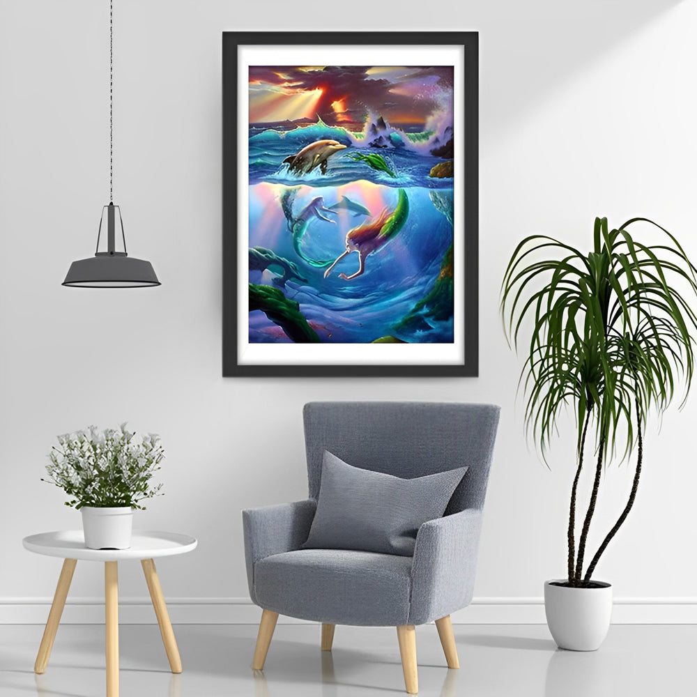 Dolphins and Mermaids Diamond Painting