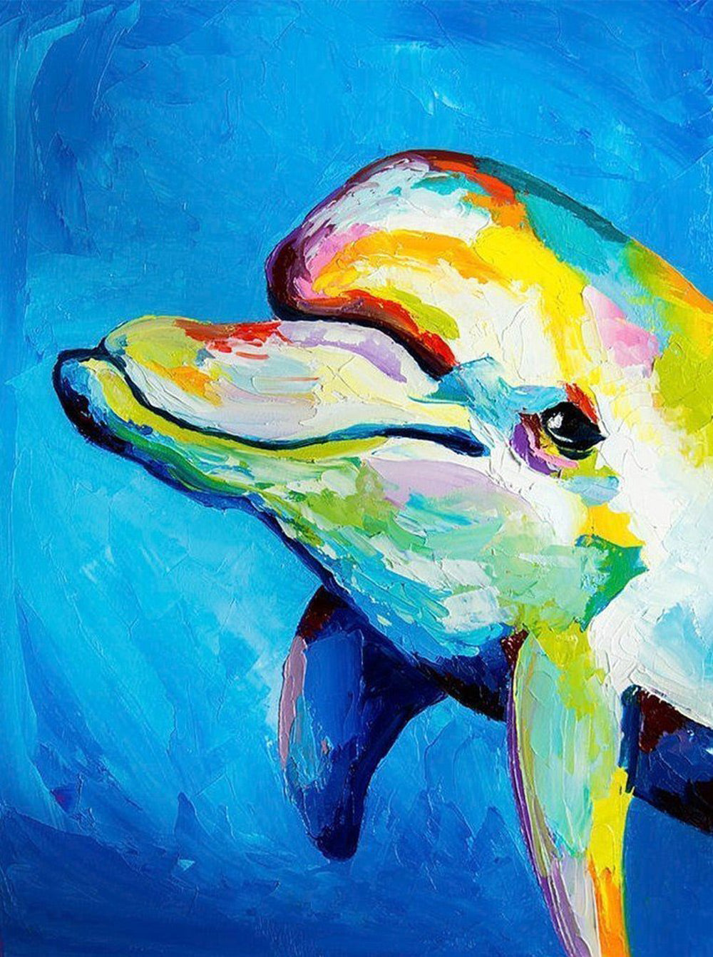 Multicolor Dolphin Diamond Painting