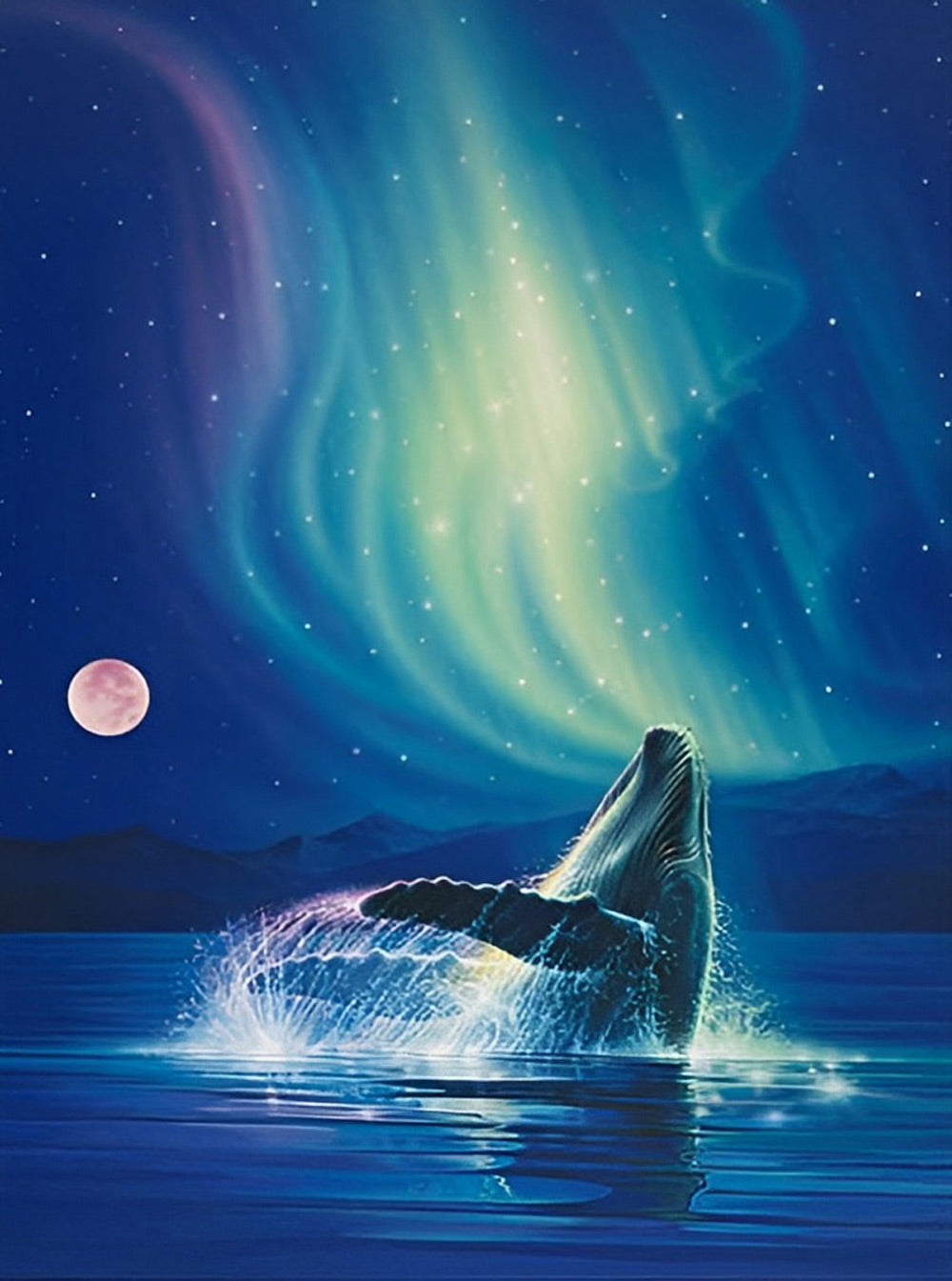 Dolphin and Aurora Polar Diamond Painting