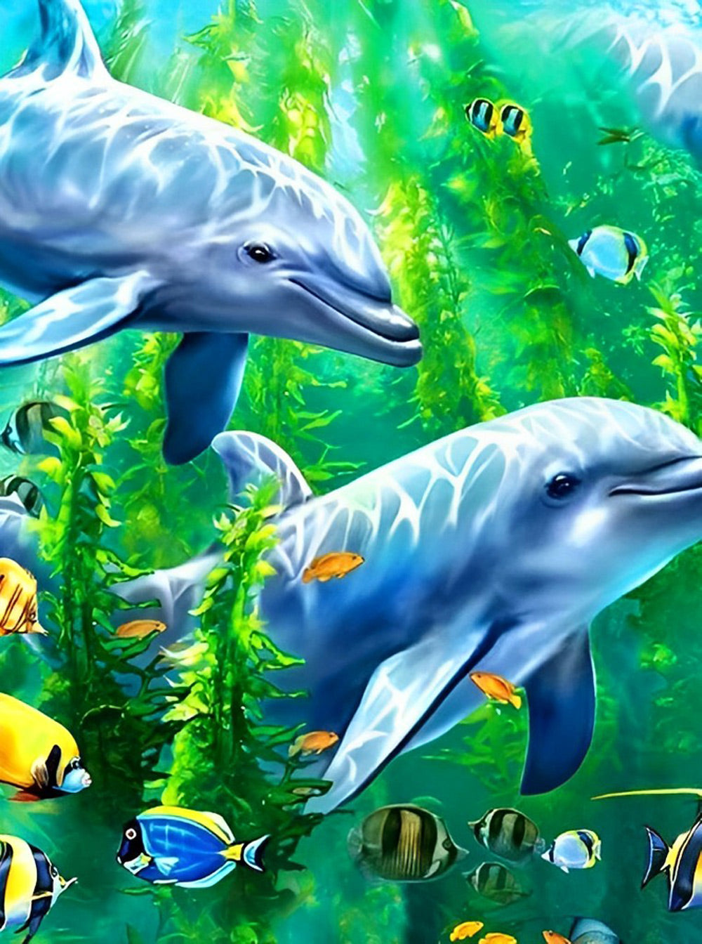 Dolphins and Seagrass Diamond Painting