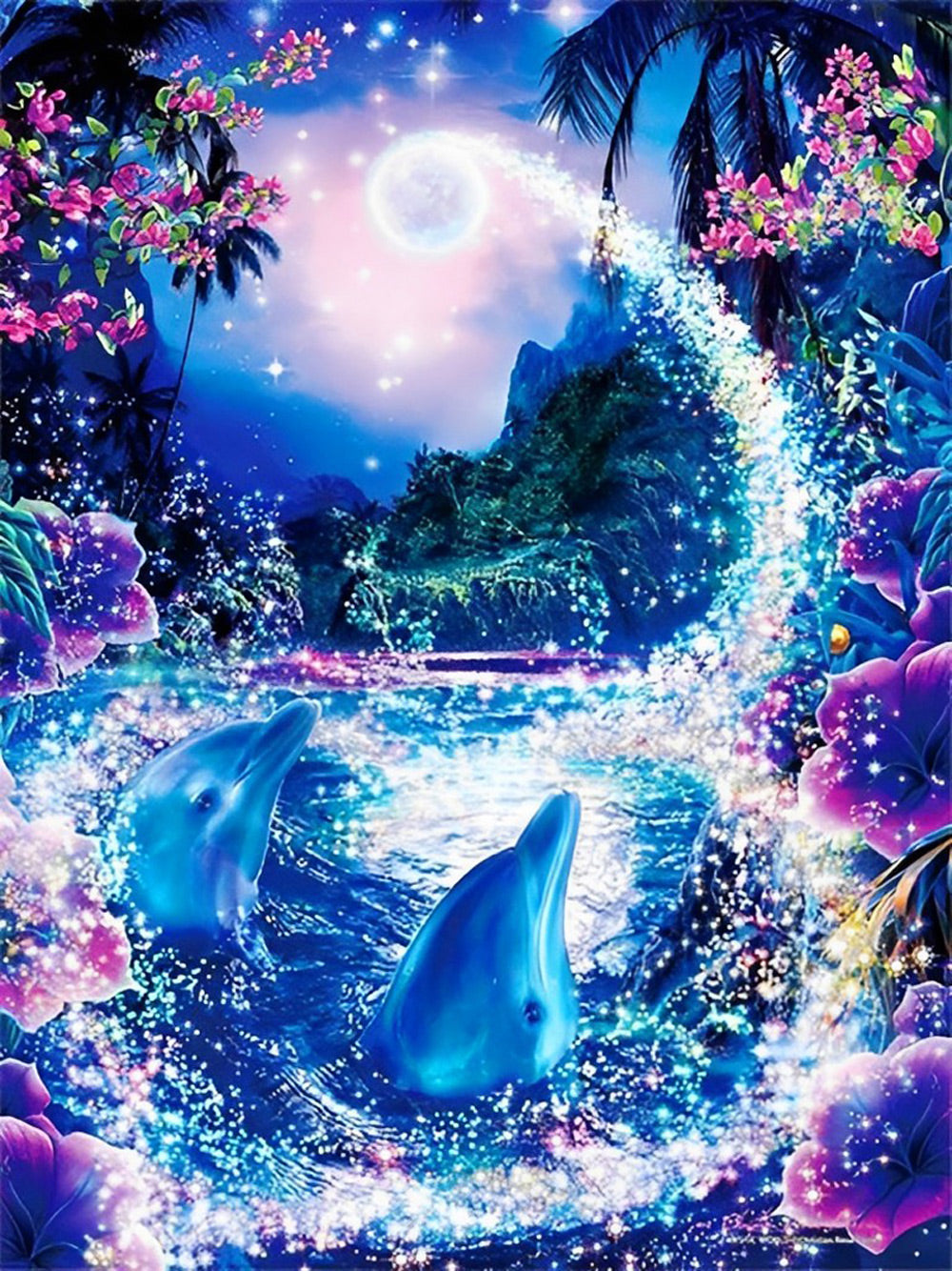 Dolphins and Magnificent Landscapes Diamond Painting
