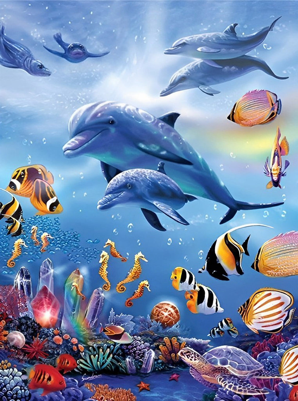 Dolphins and Maritime Animals in the Sea Diamond Painting