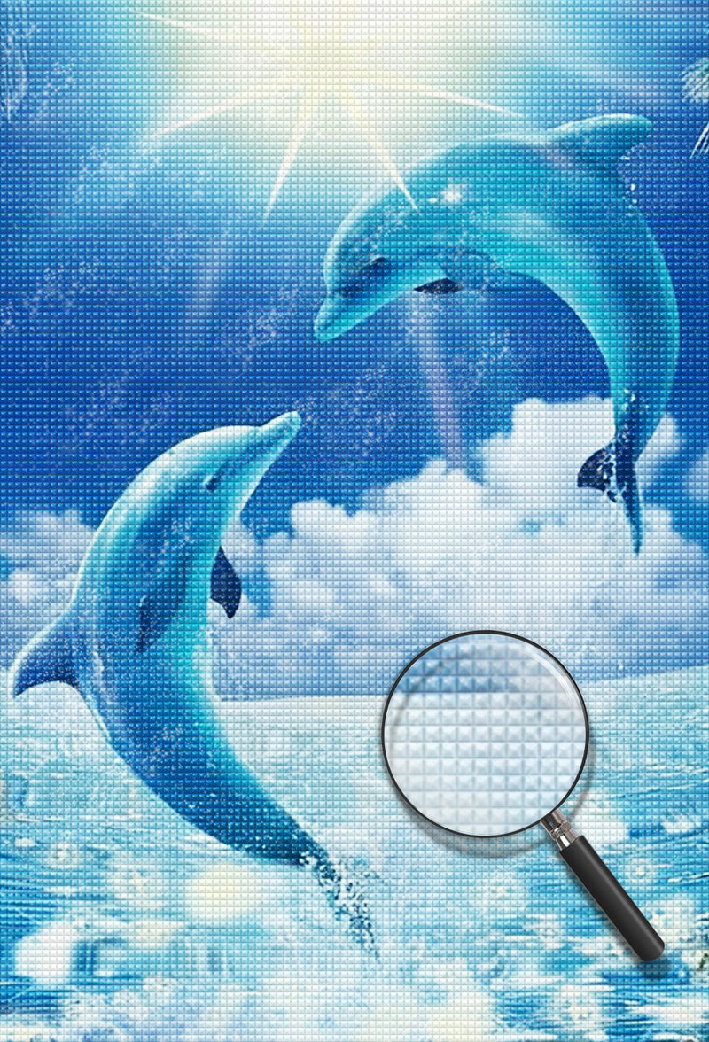 Dolphins and the Sun 5D DIY Diamond Painting Kits