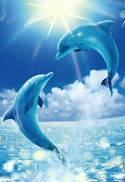 Dolphins and the Sun 5D DIY Diamond Painting Kits