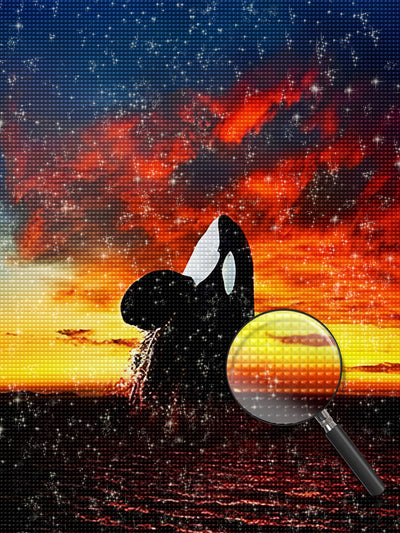 Orca and Red Clouds 5D DIY Diamond Painting Kits