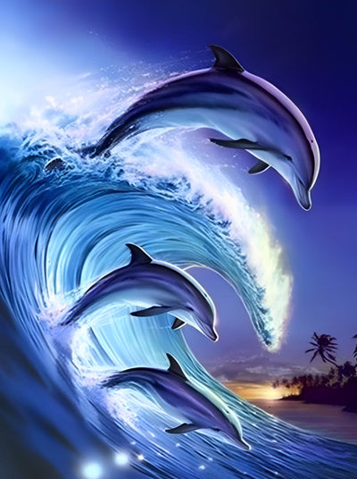 Dolphins and Waves 5D DIY Diamond Painting Kits