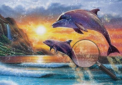 Dolphin 5D DIY Diamond Painting Kits DPDOLW110