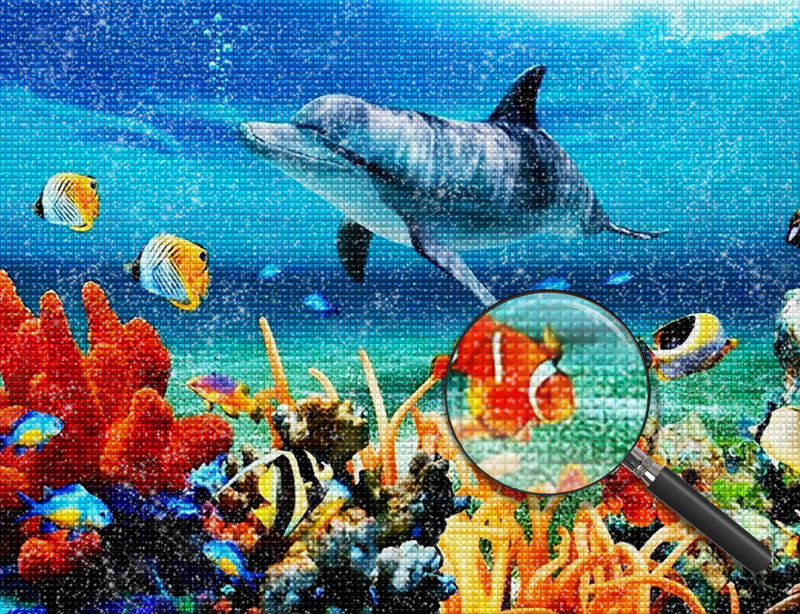 Dolphin Spitting Bubbles 5D DIY Diamond Painting Kits