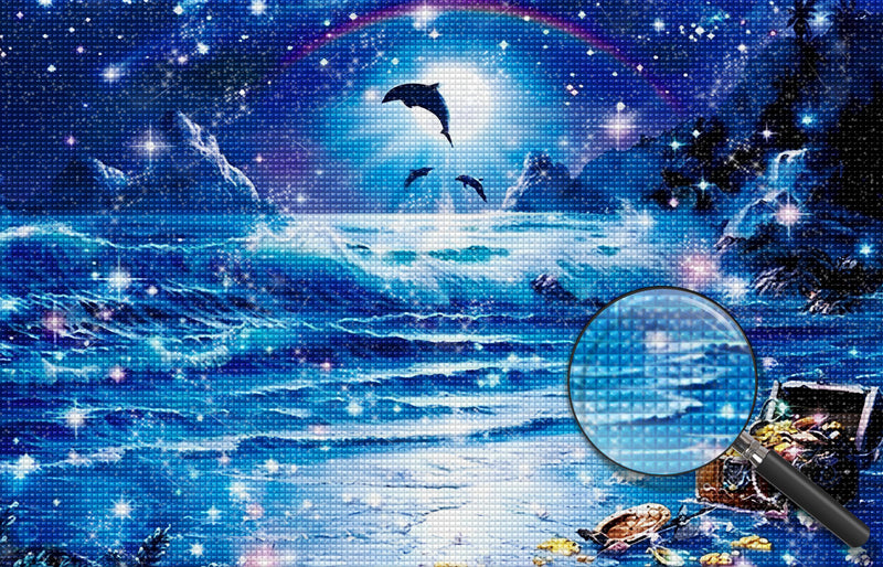 Dolphin in the Starry Night 5D DIY Diamond Painting Kits