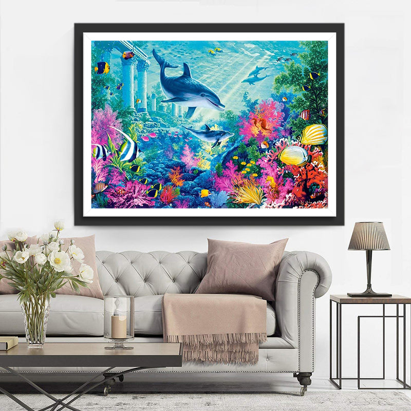 Dolphin and Clownfish Diamond Painting