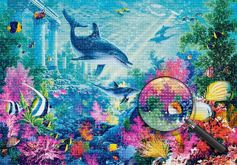 Dolphin and Clownfish Diamond Painting