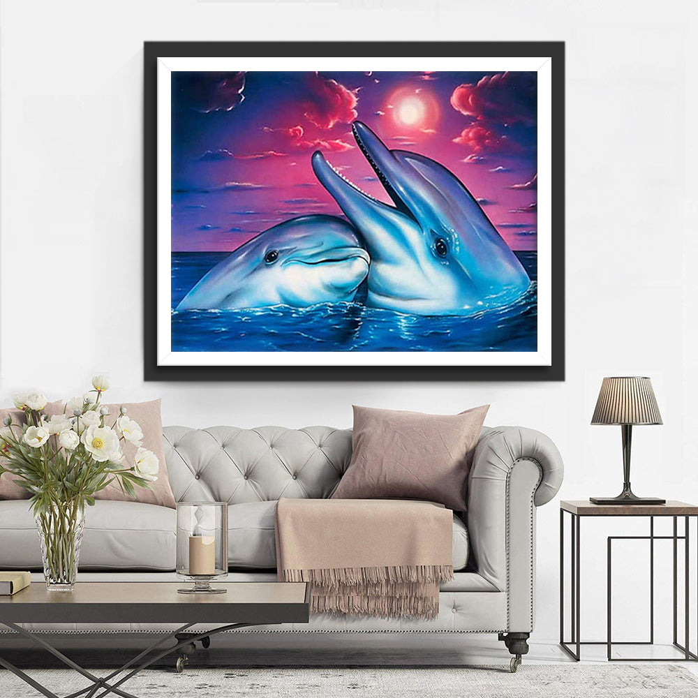 Couple of Dolphins Diamond Painting