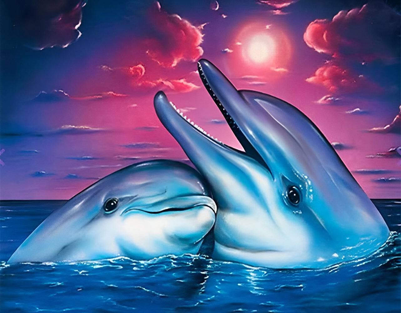 Couple of Dolphins Diamond Painting