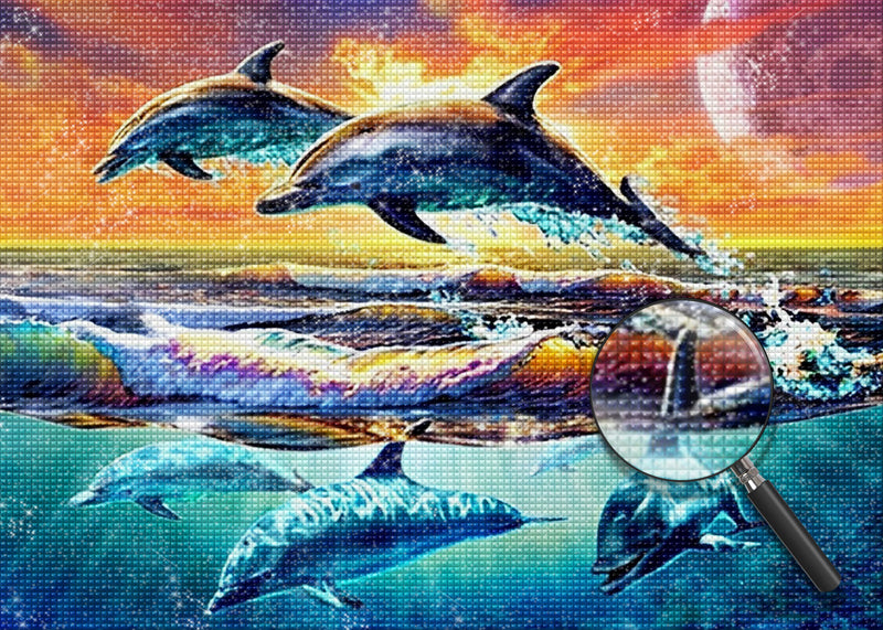 Dolphin 5D DIY Diamond Painting Kits DPDOLW18