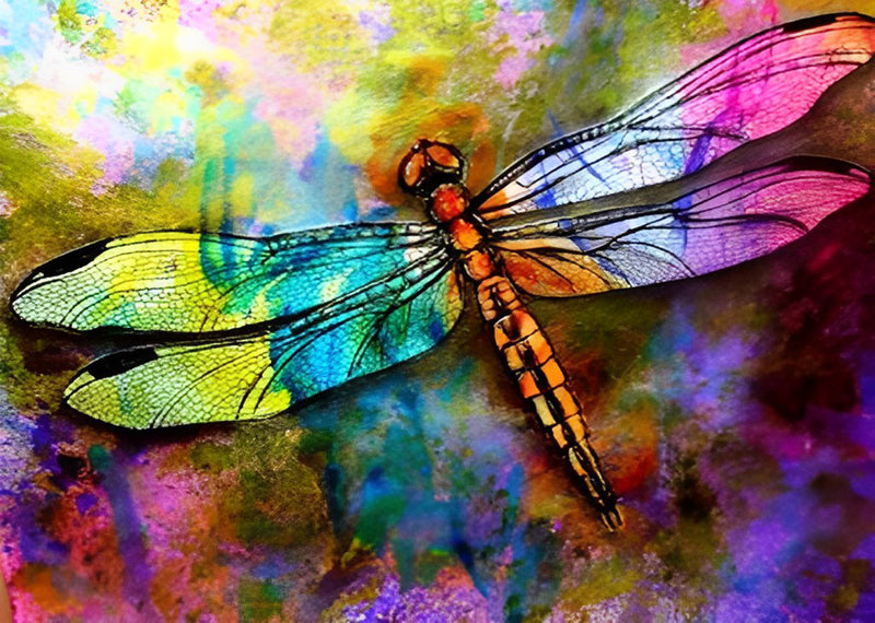 Dragonflies and Green Plants Diamond Painting