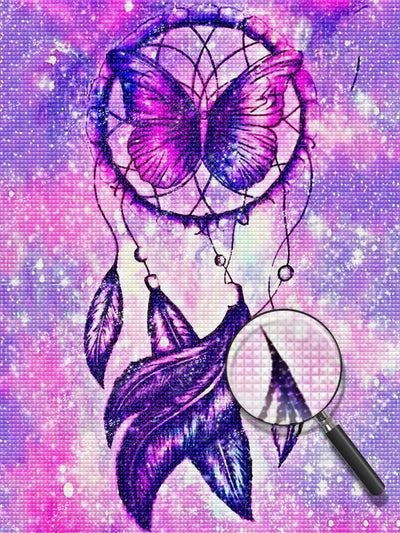 Dream Catcher and Purple Butterfly 5D DIY Diamond Painting Kits