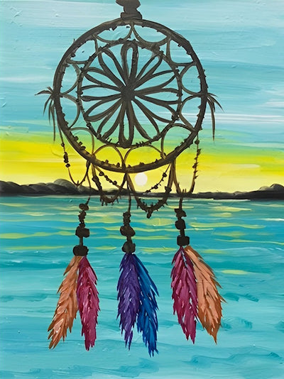 Dream Catcher and Colorful Feathers 5D DIY Diamond Painting Kits