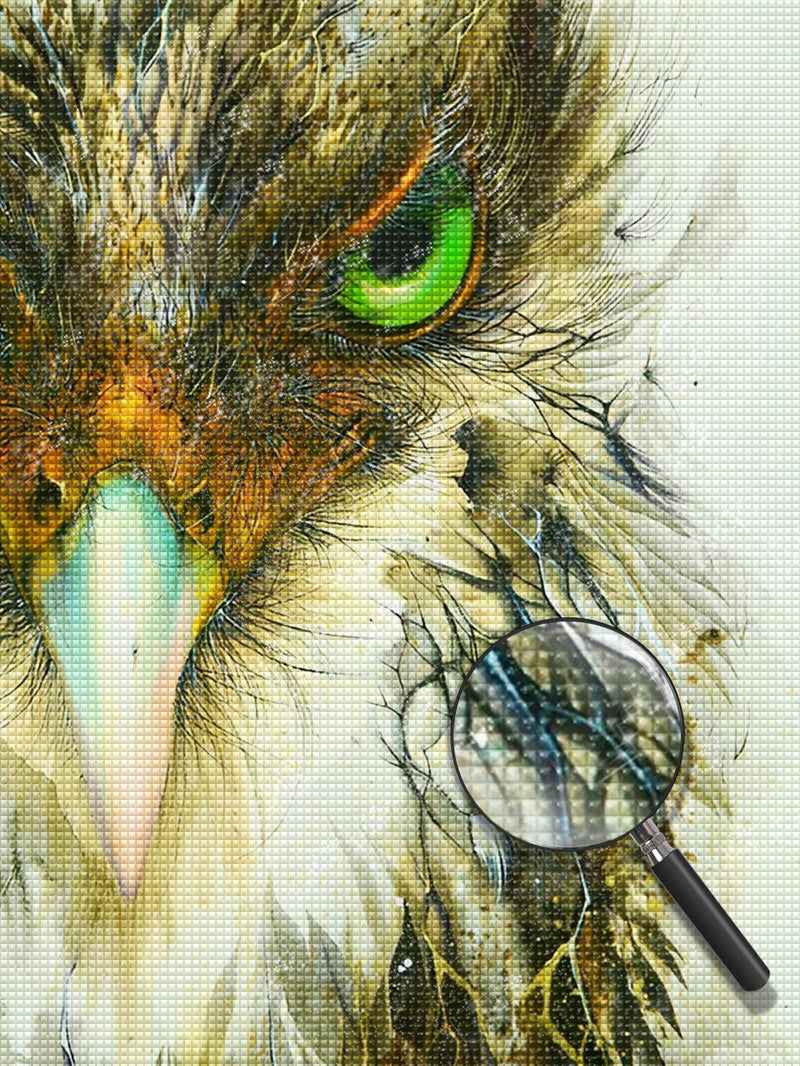 Green-Eyed Eagle Diamond Painting