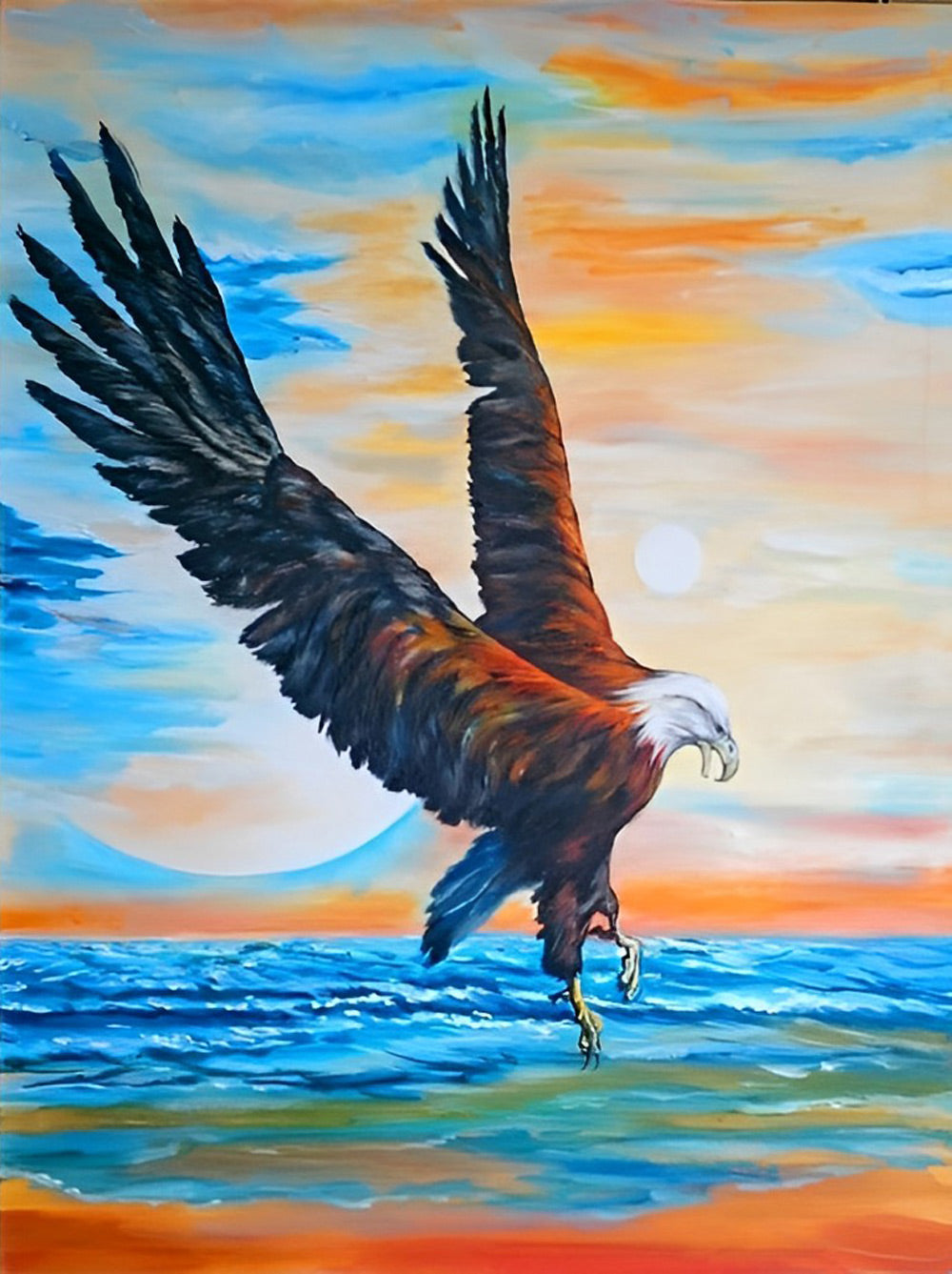 Magnificent Eagle with Outstretched Wings Diamond Painting