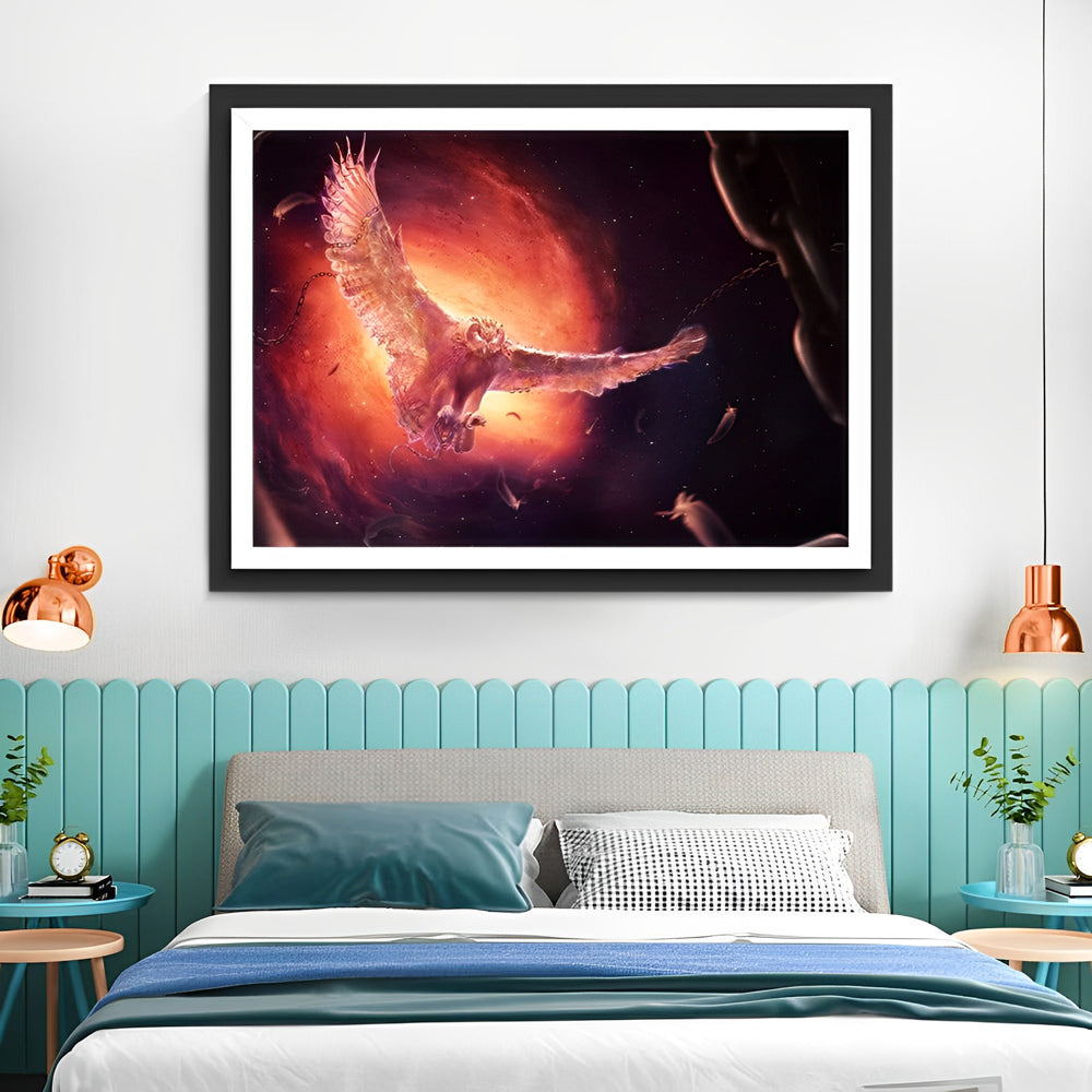 Owl of the Flame Diamond Painting