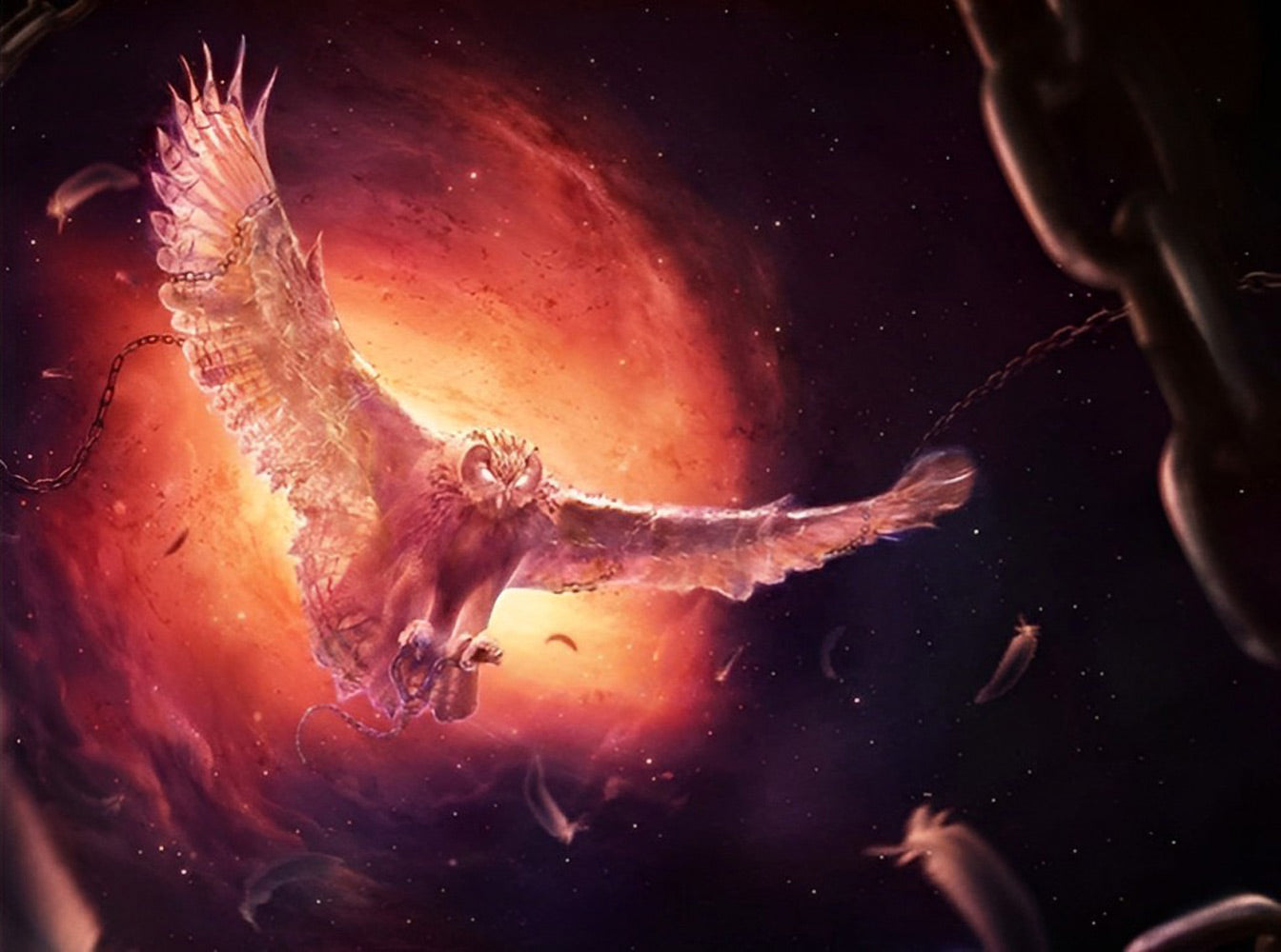 Owl of the Flame Diamond Painting