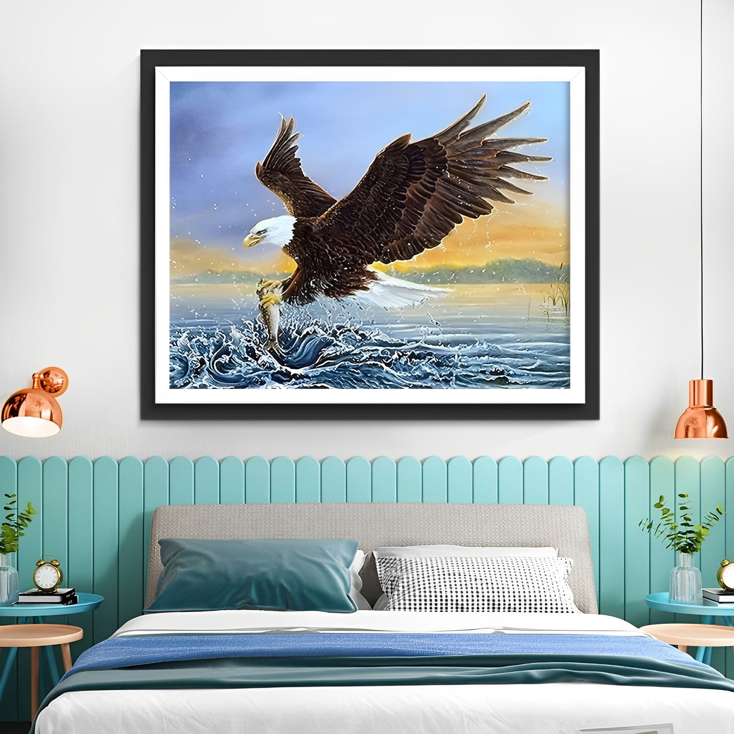 Fisherman Eagle Diamond Painting