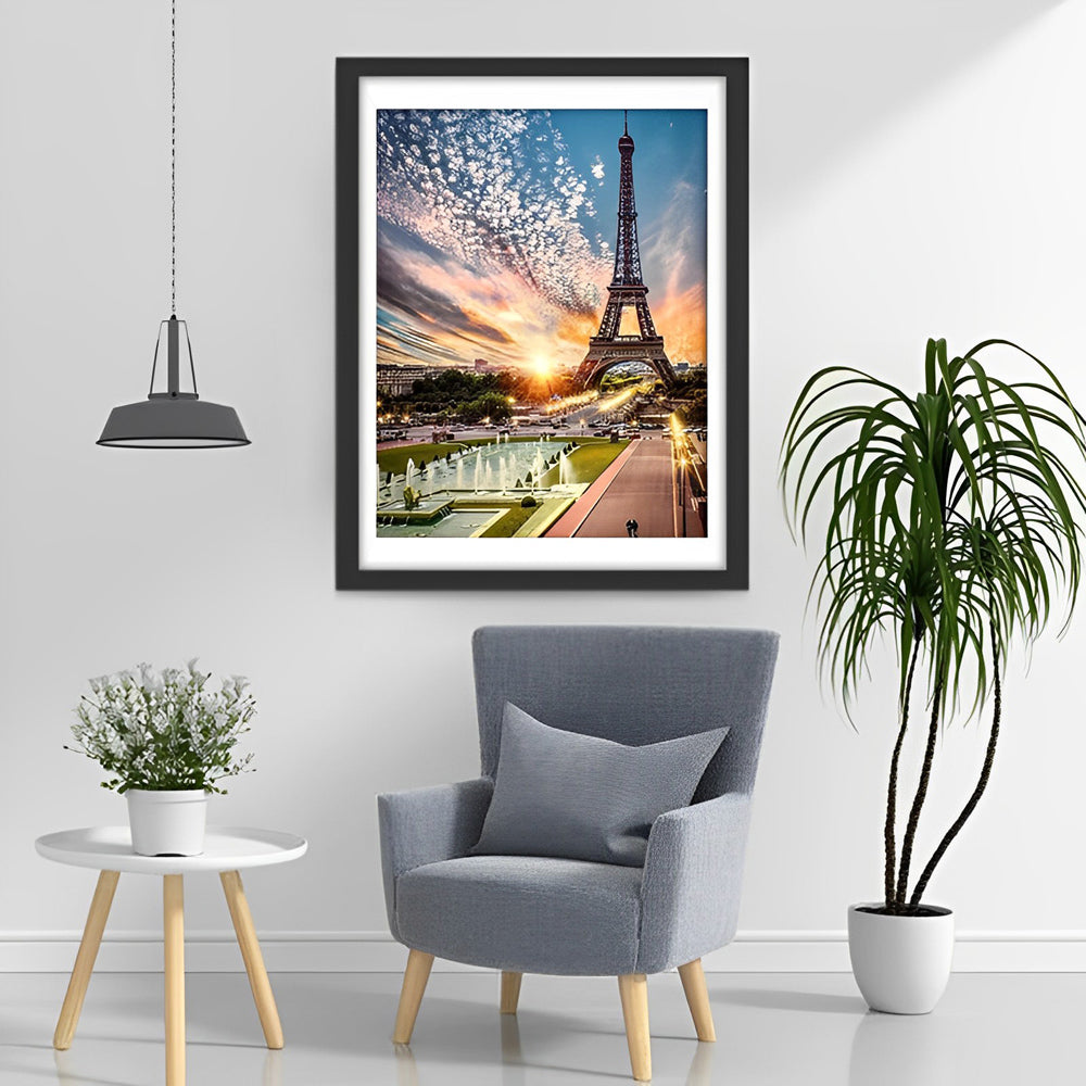 Eiffel Tower Landscape Diamond Painting