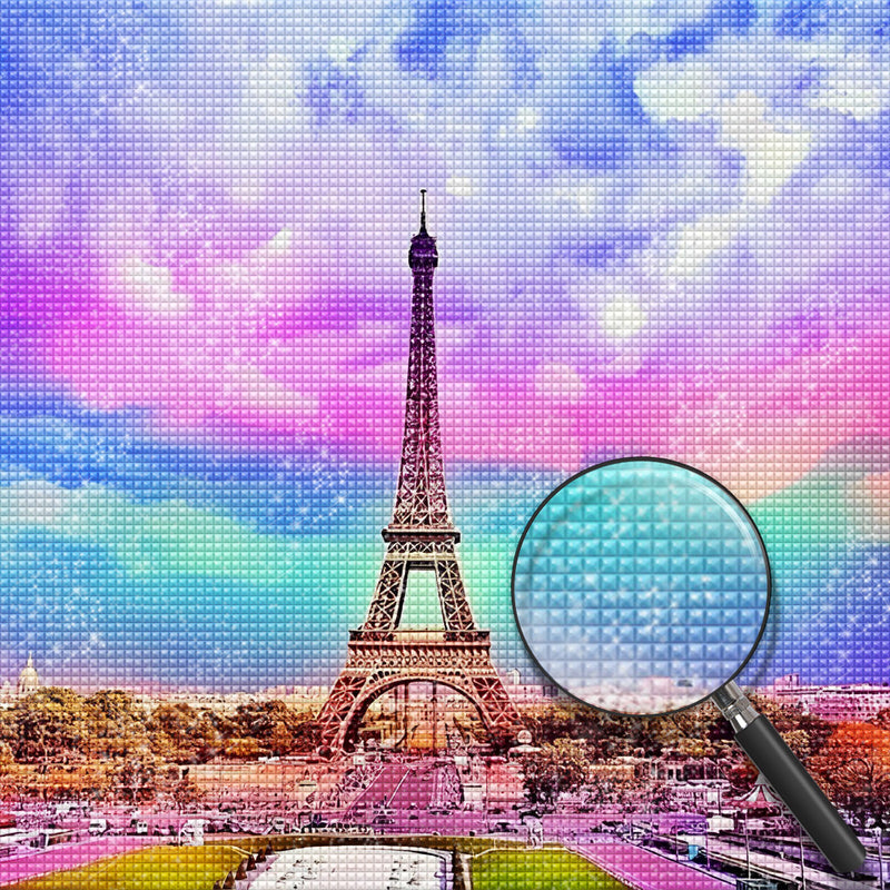 Eiffel and Colorful Clouds 5D DIY Diamond Painting Kits