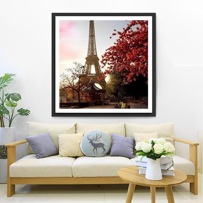 Eiffel Tower under the Setting Sun Diamond Painting