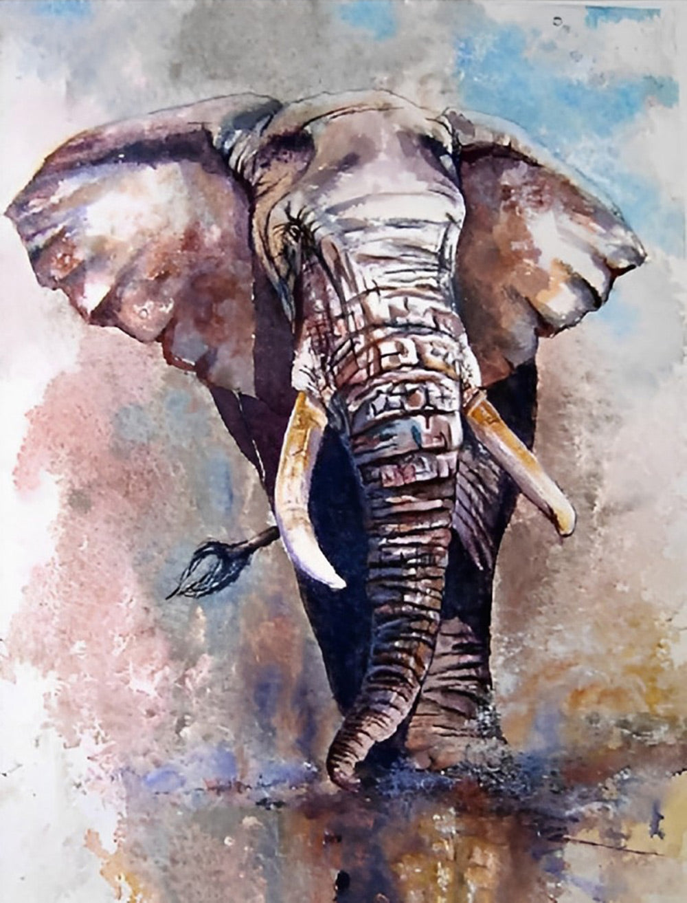 Brown Elephant Diamond Painting