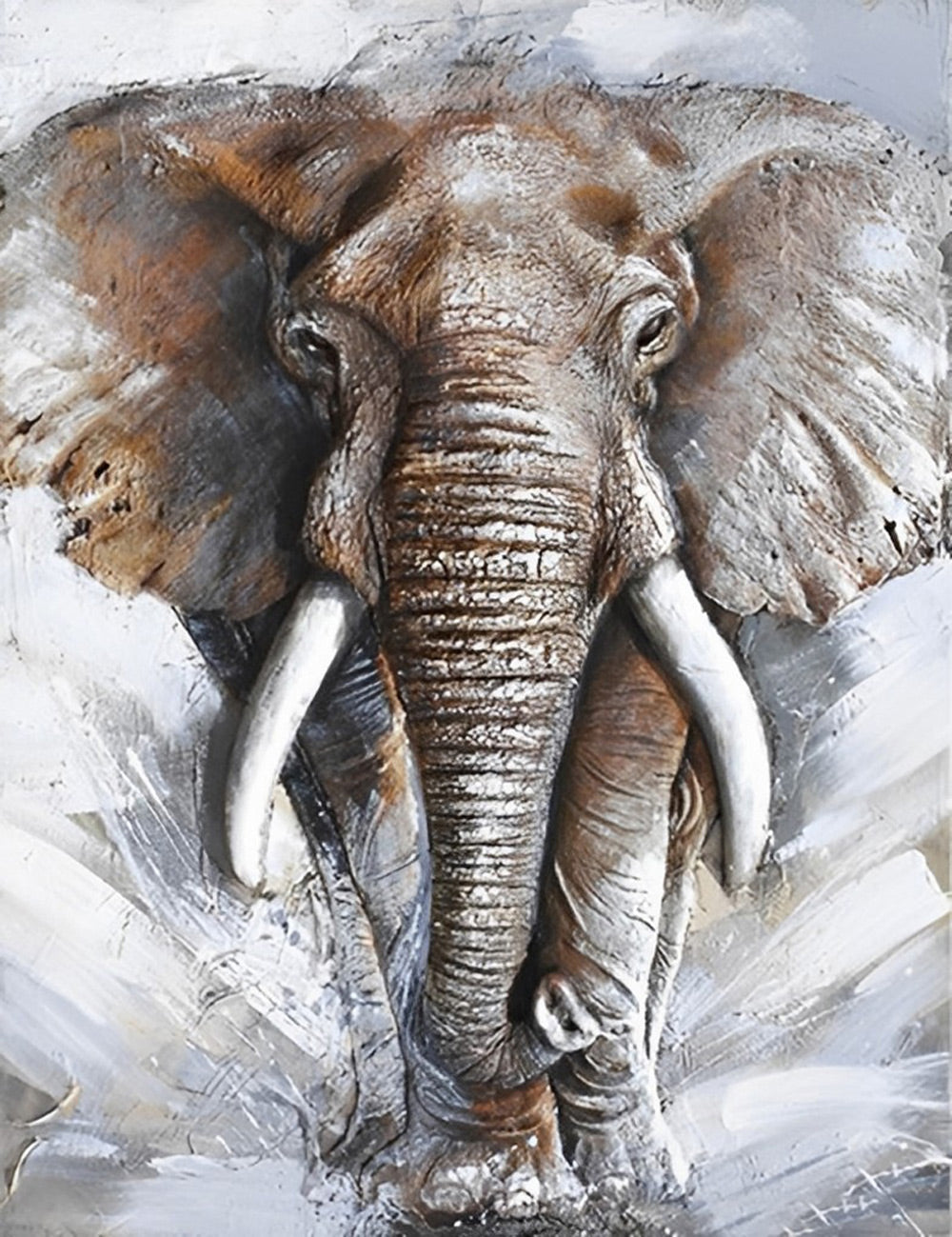 Gray Elephant Diamond Painting