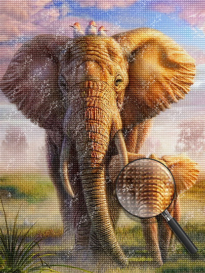 Elephants and Birds Animal 5D DIY Diamond Painting Kits