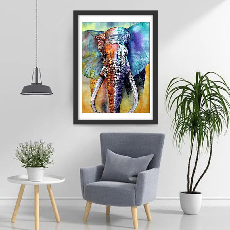 Elephant in Fantastic Colors 5D DIY Diamond Painting Kits