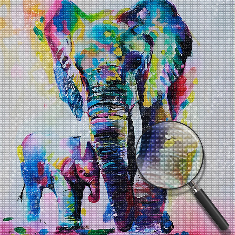 Elephant 5D DIY Diamond Painting Kits DPELESQR113