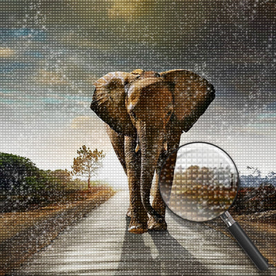 Elephant in the Light 5D DIY Diamond Painting Kits
