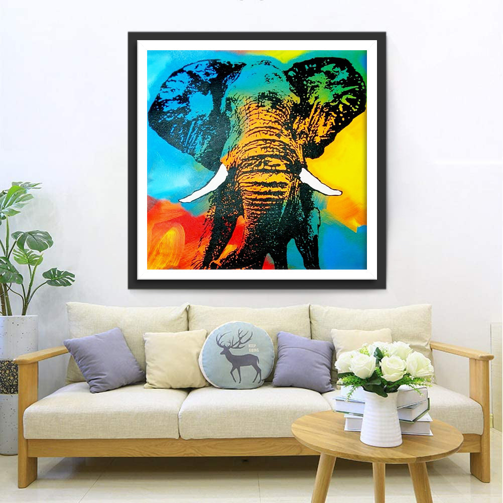 Colorful Elephant Proboscide Diamond Painting