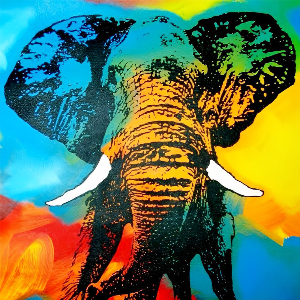Colorful Elephant Proboscide Diamond Painting