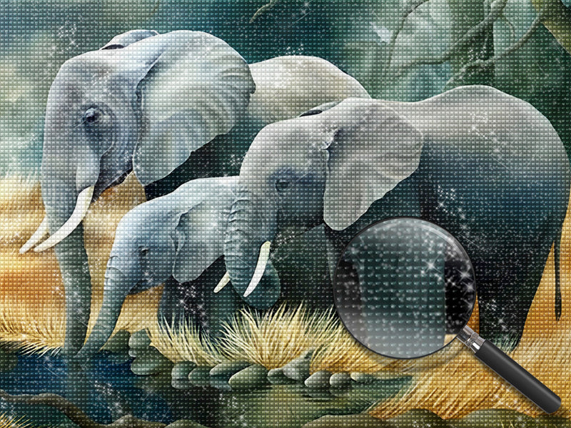 Elephant 5D DIY Diamond Painting Kits DPELEW15
