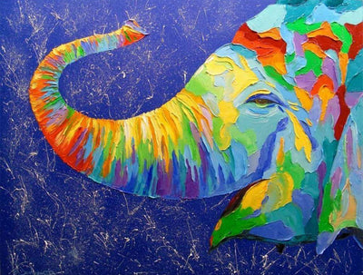 Happy Multicolored Elephant 5D DIY Diamond Painting Kits