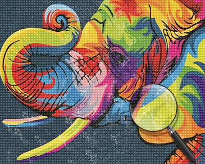 Proboscide Colorée d'Éléphant 5D DIY Diamond Painting Kits