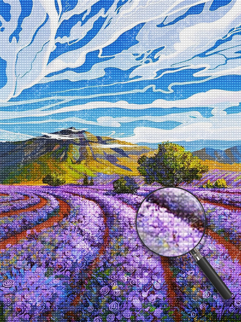 Purple Roses and Landscape Pretty 5D DIY Diamond Painting Kits