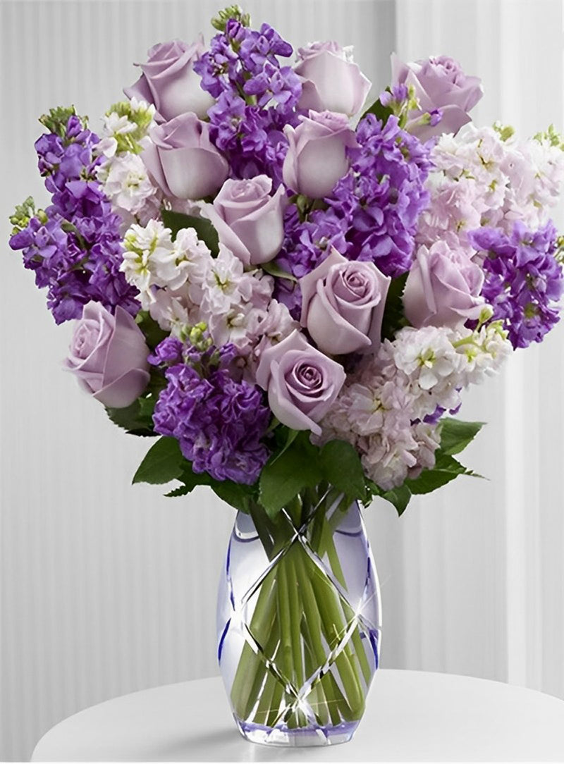 A Bouquet of Purple Roses Diamond Painting