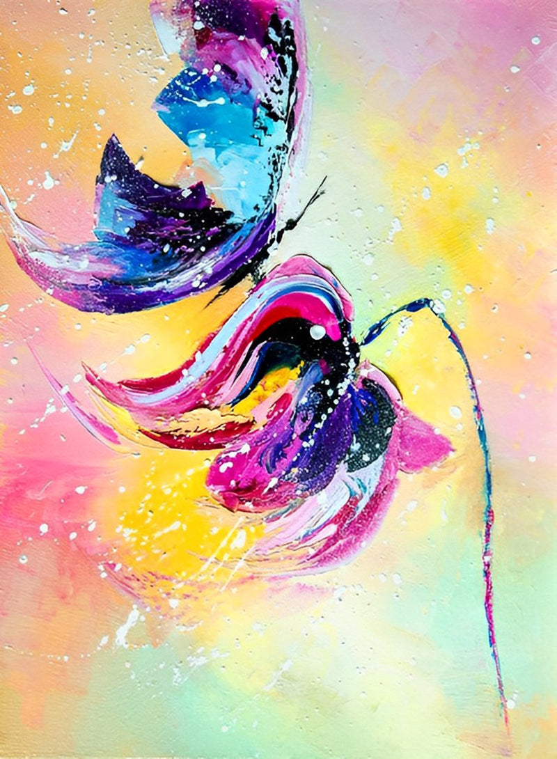 Butterfly in Love with Flowers 5D DIY Diamond Painting Kits