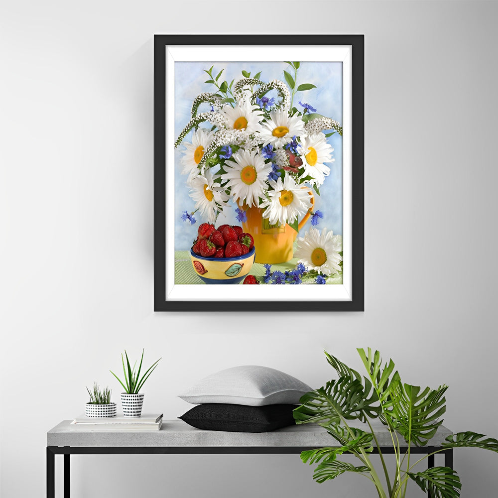 White Daisies Diamond Painting