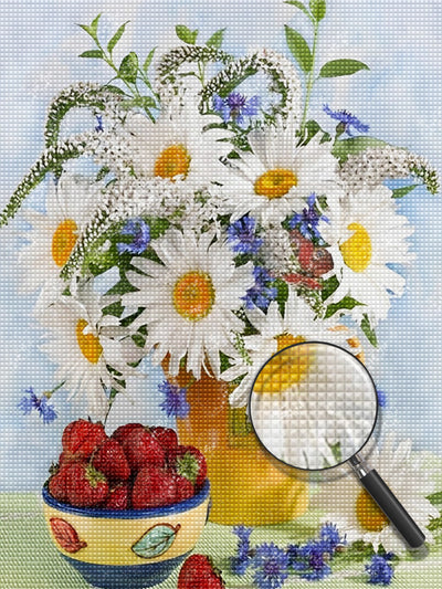 White Daisies 5D DIY Diamond Painting Kits