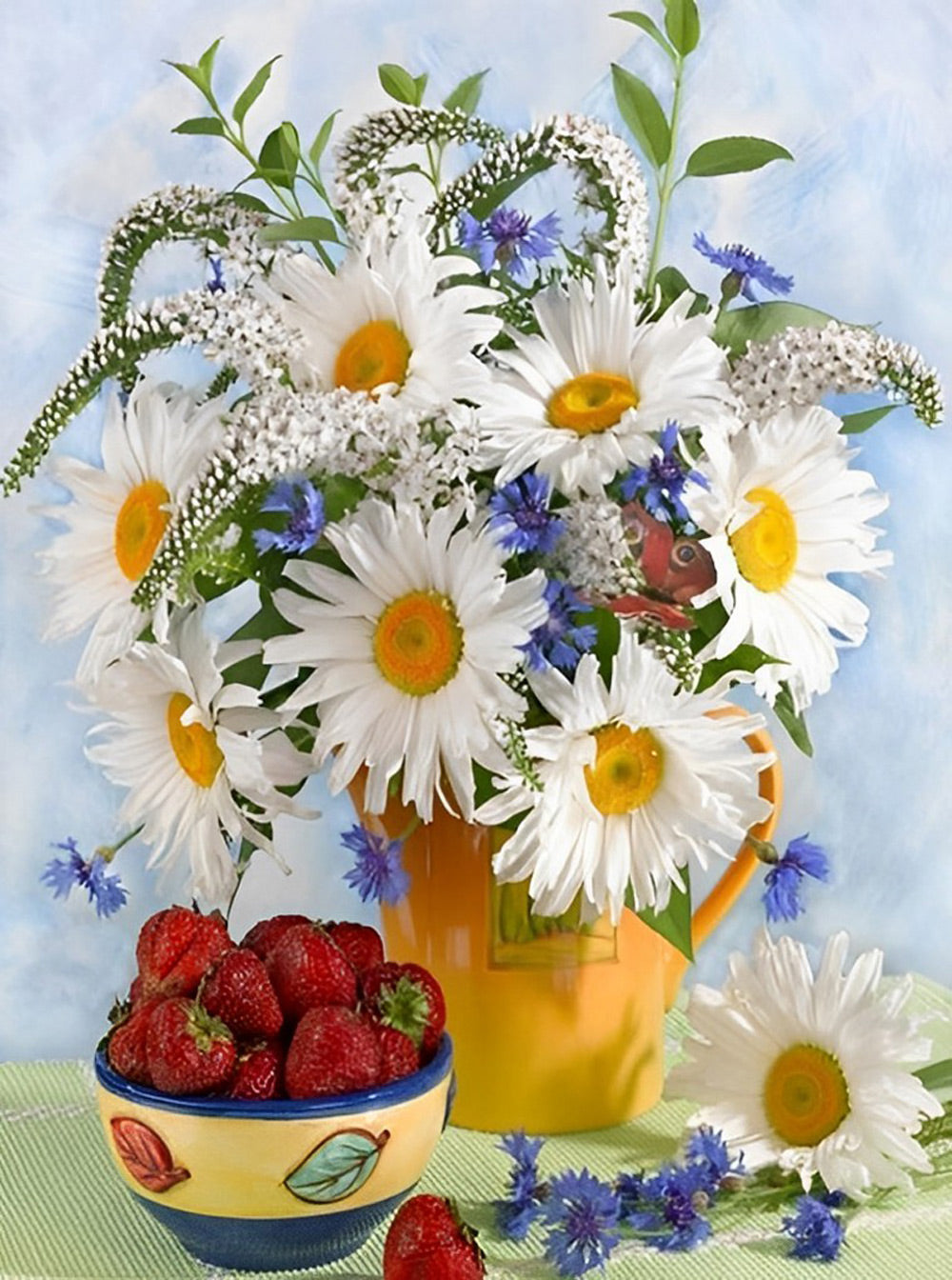 White Daisies Diamond Painting