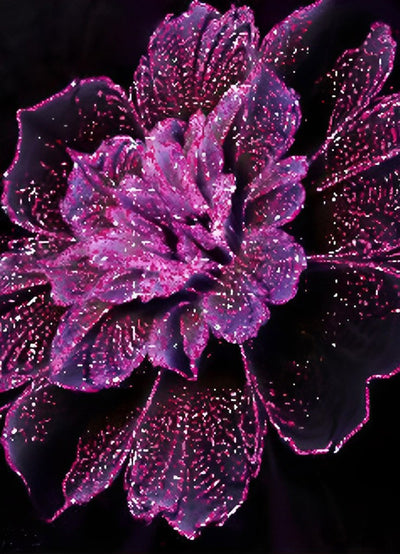 Lotus Dark Pink Transparent 5D DIY Diamond Painting Kits